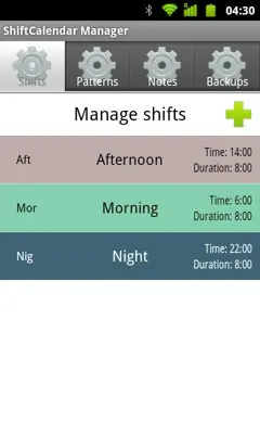 ShiftCalendar android App screenshot 2