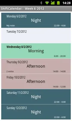 ShiftCalendar android App screenshot 4